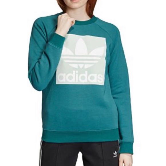 adidas trefoil logo sweatshirt